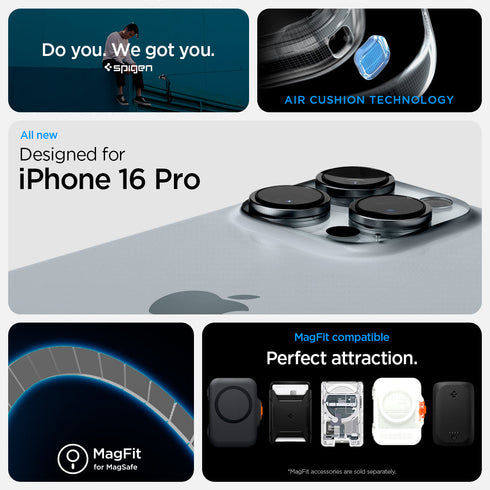 Spigen Funda para iPhone 16 Pro / 16 Pro Max – Ultra Hybrid T (MagFit + Control de Cámara)
